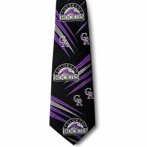 3/$20 Vintage Colorado Rockies Baseball Neck Tie 100% Silk